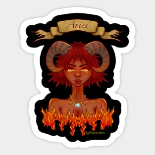 Aries Girl Sticker